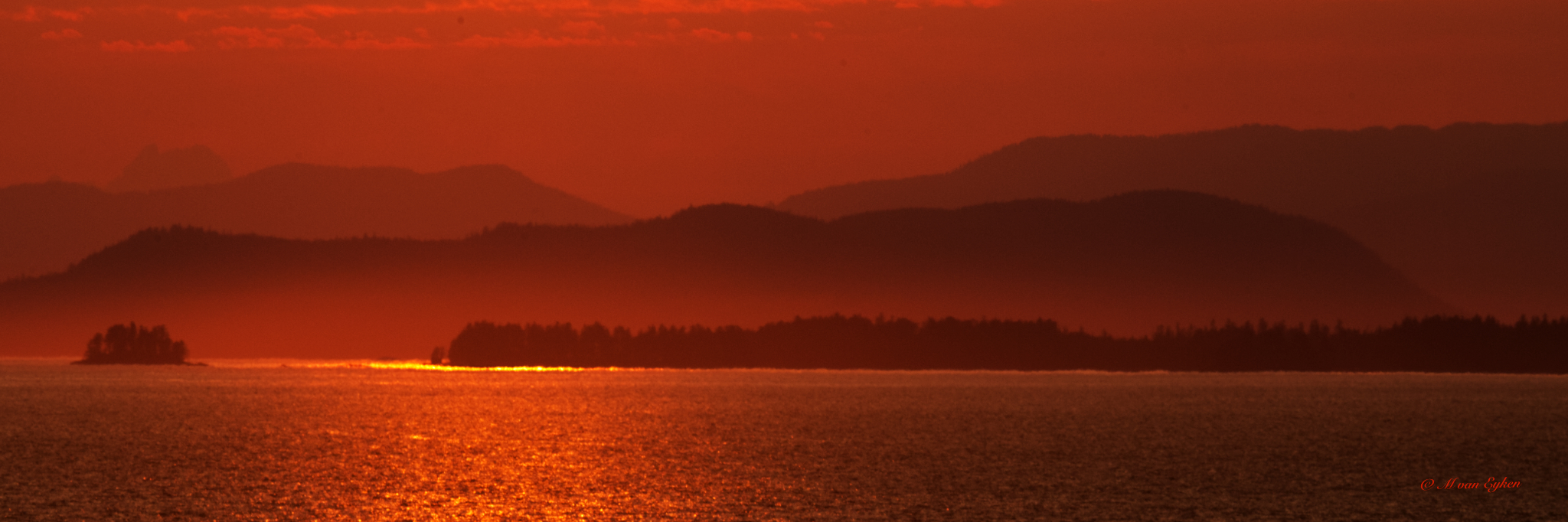 Sunset off Ketchikan, Alaska